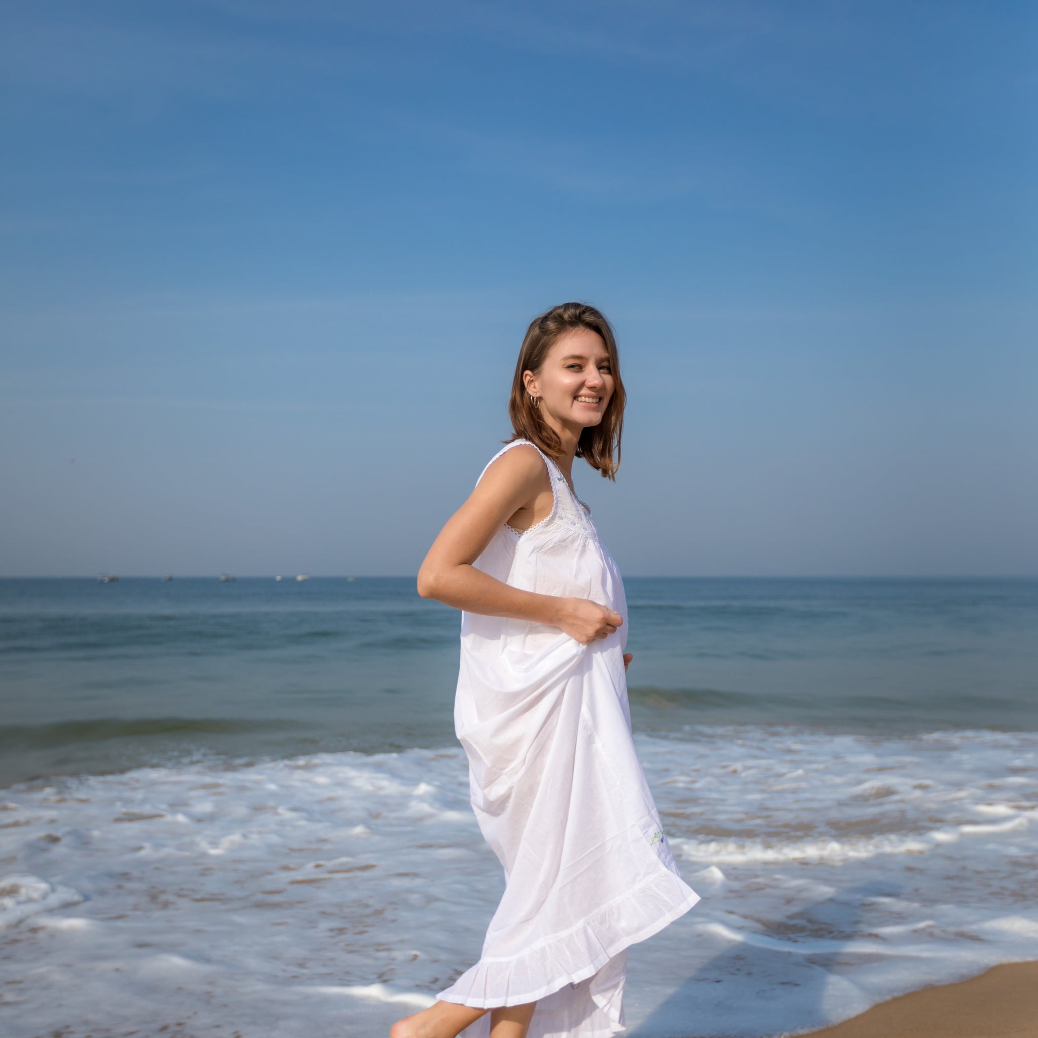 Maternity & Nursing Gowns - Sunflowers Sleeveless