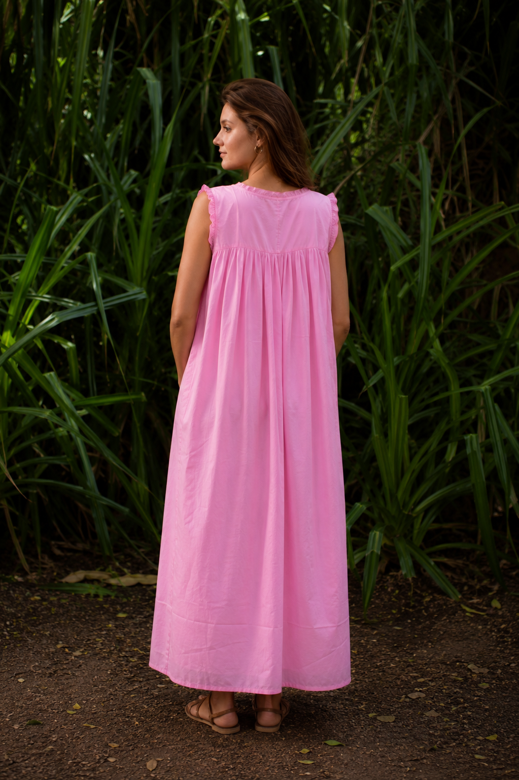 Maternity & Nursing Gowns -Floral Wreath Sleeveless