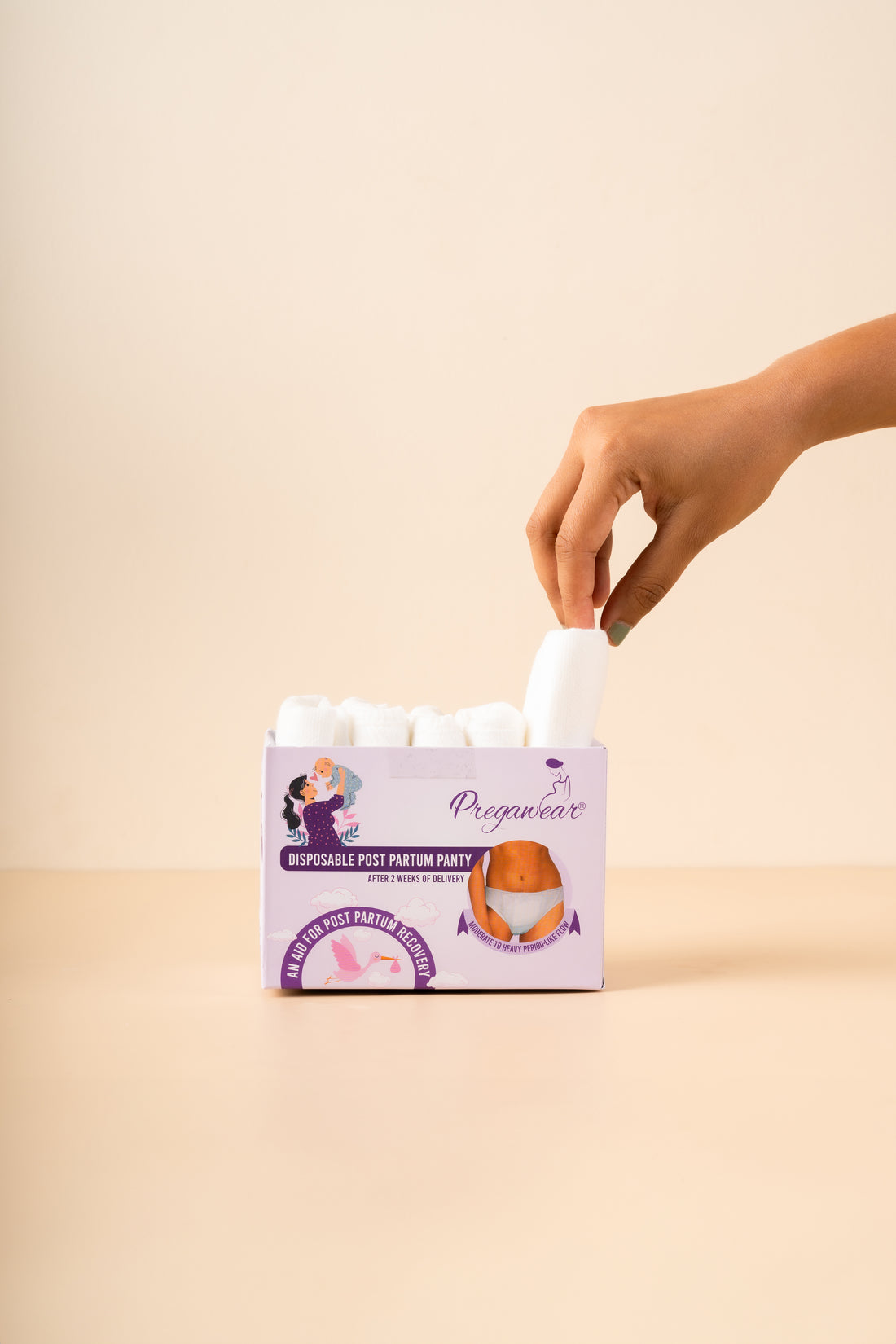 Pregawear Postpartum Disposable Pregnancy Panty for Medium - Heavy Flow