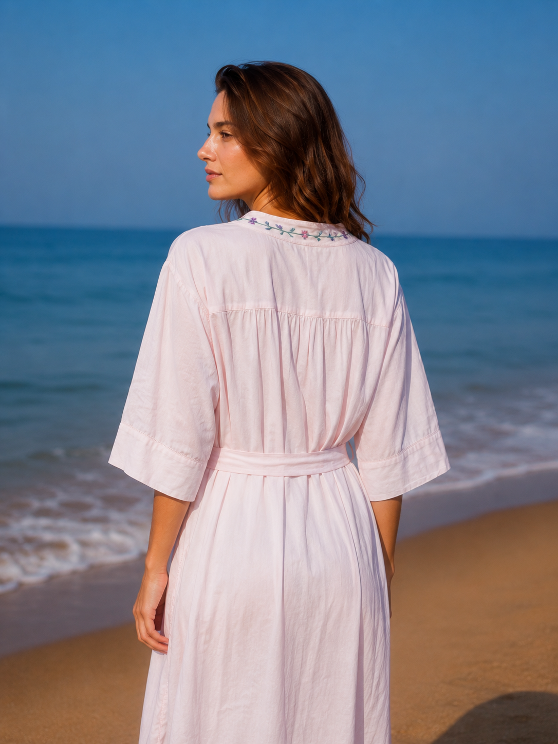 Maternity Robe - Peach Floral Lounge Wear